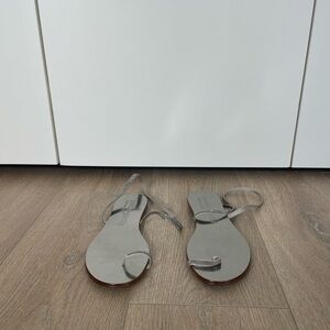 Silver Strappy Sandals